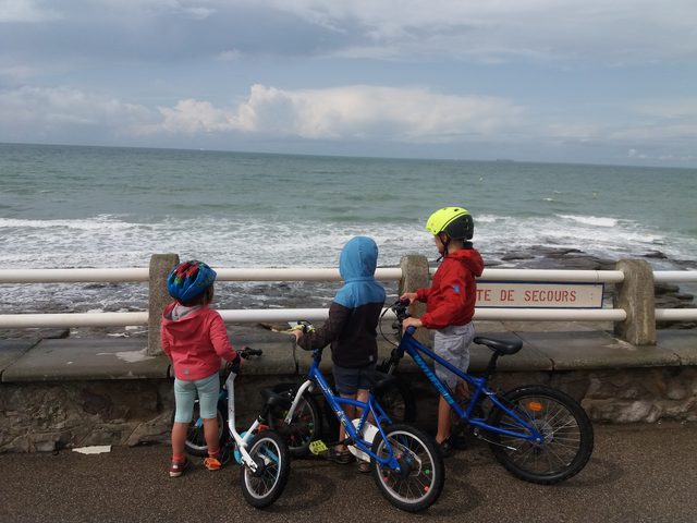 Cycling along the sea wall