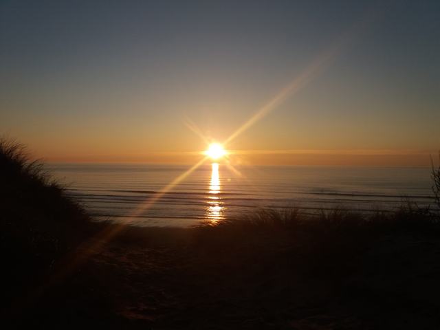Sunset over the sea